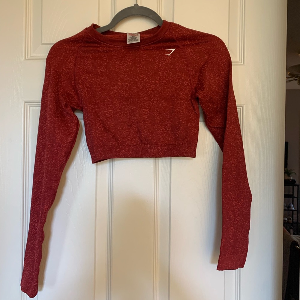 Gymshark Red Adapt Fleck Seamless Crop Top